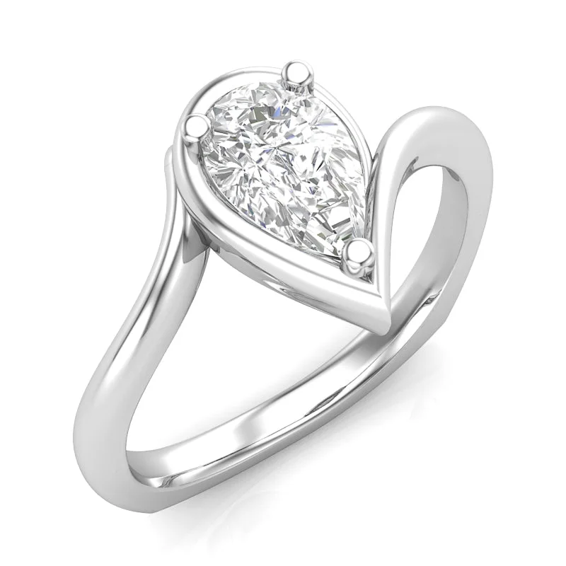 Women's engagement rings whimsical-halo-Diamond Solitaire Engagement Ring Luminar LS8321 0.75 ctw Lab Grown Center