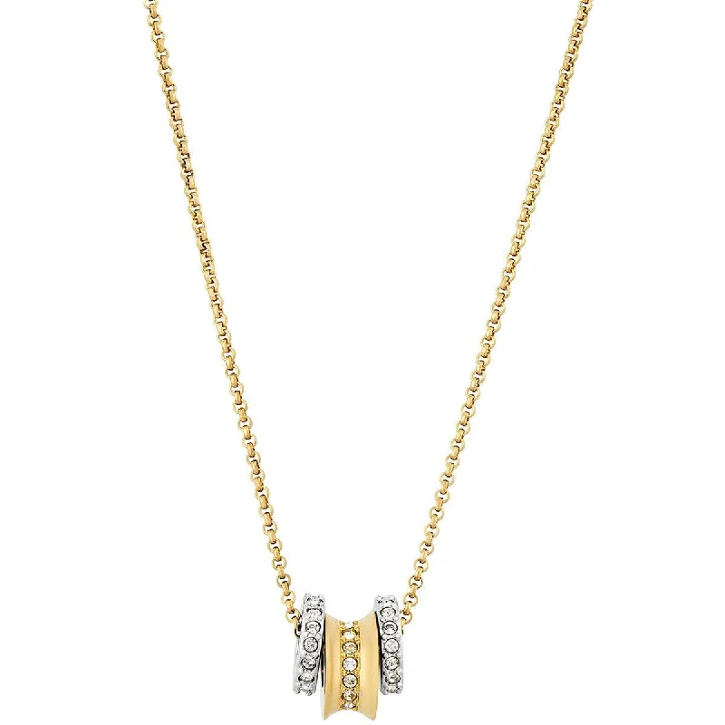 Women's necklaces smoky-topaz-Swarovski Women's Necklace - Corah Yellow Gold and Rhodium-Plated Crystal | 5111960