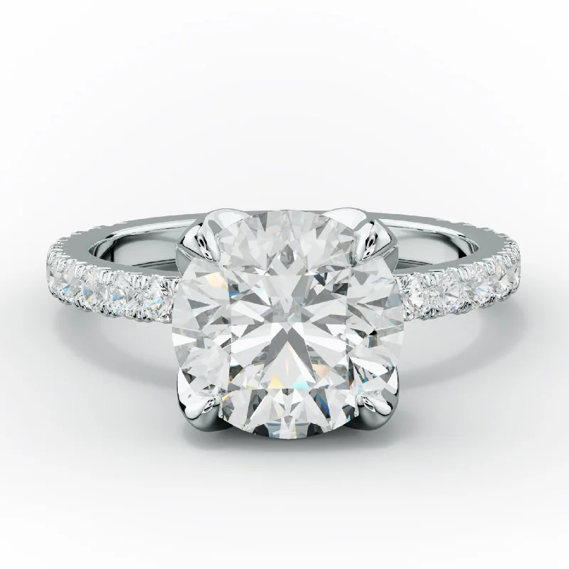 Women's engagement rings elegant-memento-Evelyn Round Diamond Engagement Ring