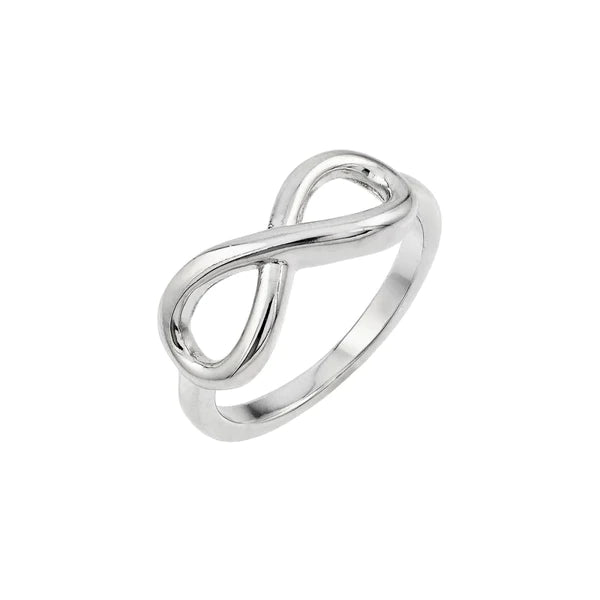 Women's rings retro-luxe-Sterling Silver 925 Rhodium Plated Infinity Ring