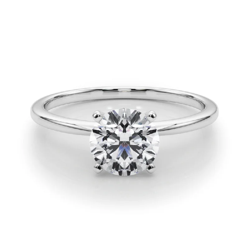 Women's engagement rings eternal-glam-Angelica Round Solitaire Engagement Ring