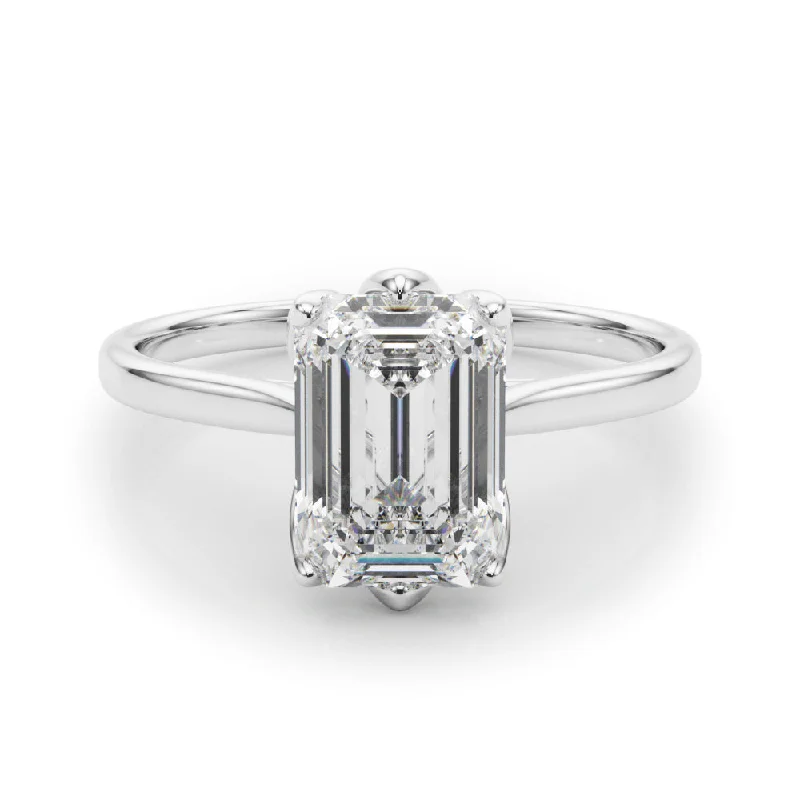 Women's engagement rings dazzling-zircon-Esme Emerald Diamond Solitaire Engagement Ring