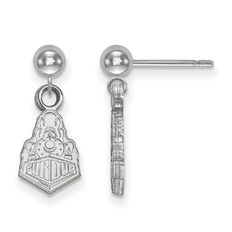 Women's earrings tender-accent-14k White Gold Purdue Ball Dangle Earrings