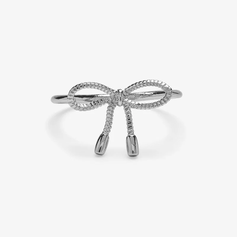 Women's rings soft-hue-Bow Ring