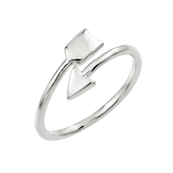 Women's rings celestial-stone-Sterling Silver 925 Rhodium Plated Arrow Ring