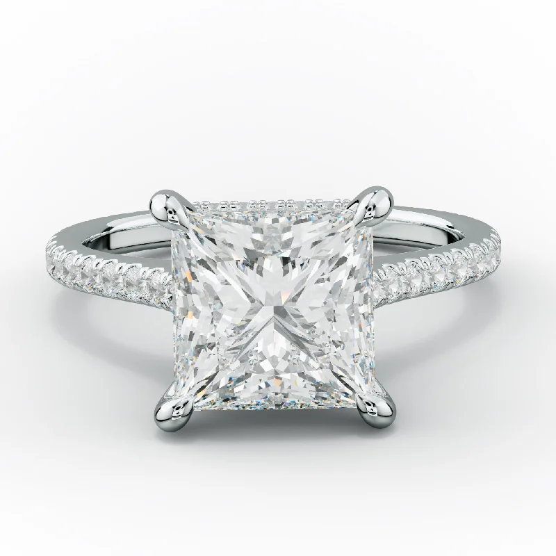 Women's engagement rings eternal-glam-Aria Princess Cut Diamond Engagement Ring