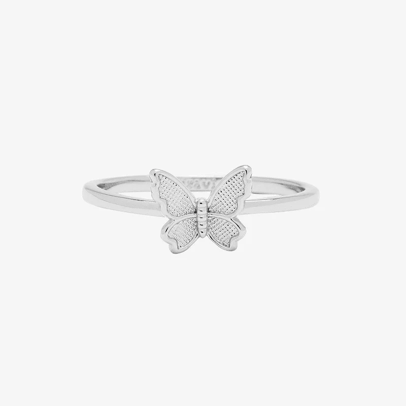 Women's rings radiant-sunstone-Butterfly In Flight Ring