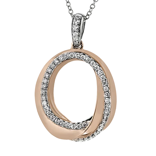 Women's necklaces radiant-swirl-Pendant Necklace in 18k Gold with Diamonds MP1752-A