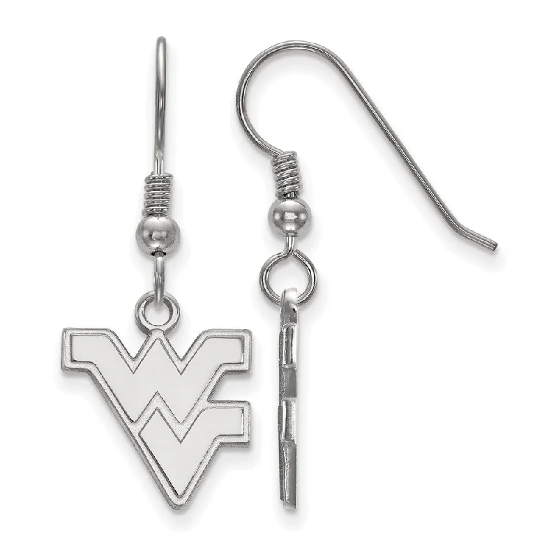 Women's earrings smoky-topaz-Sterling Silver West Virginia University Small 'WV' Dangle Earrings