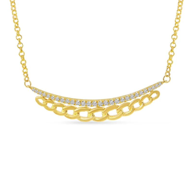 Women's necklaces retro-luxe-DIAMOND CHAIN NECKLACE P10571-18