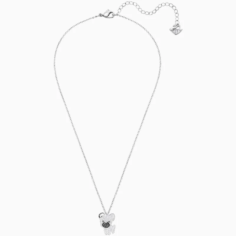 Women's necklaces cherished-piece-Swarovski Women's Necklace - Little Dog Pendant Rhodium Plated | 5374446