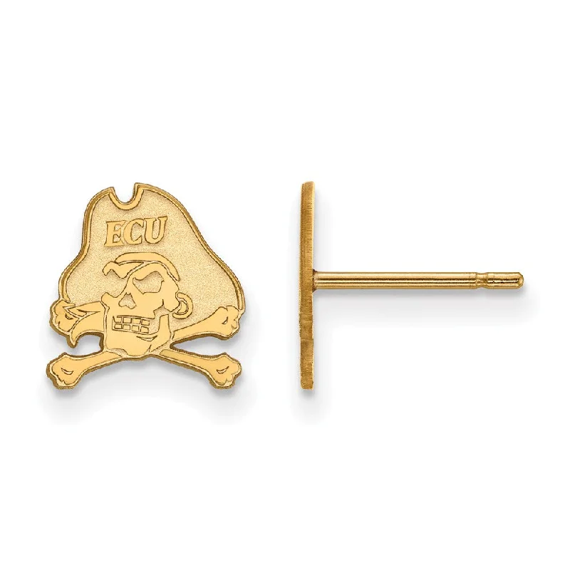 Women's earrings futuristic-stud-10k Yellow Gold East Carolina University XS (Tiny) Post Earrings