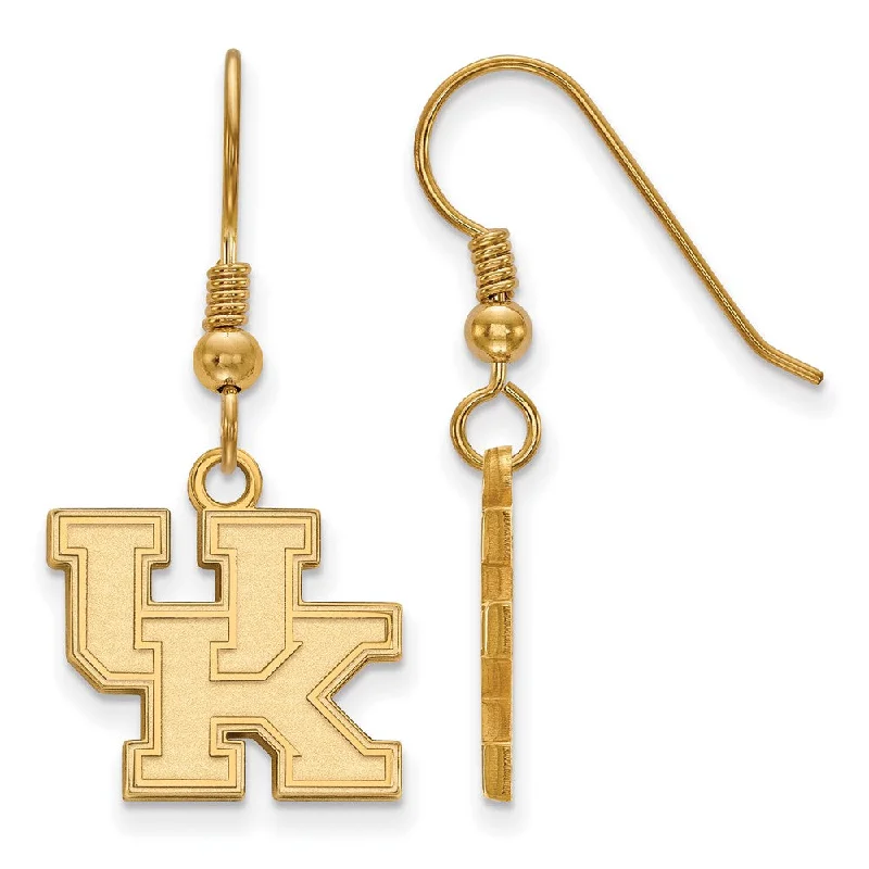 Women's earrings delicate-zircon-14k Gold Plated Silver University of Kentucky SM Dangle Earrings