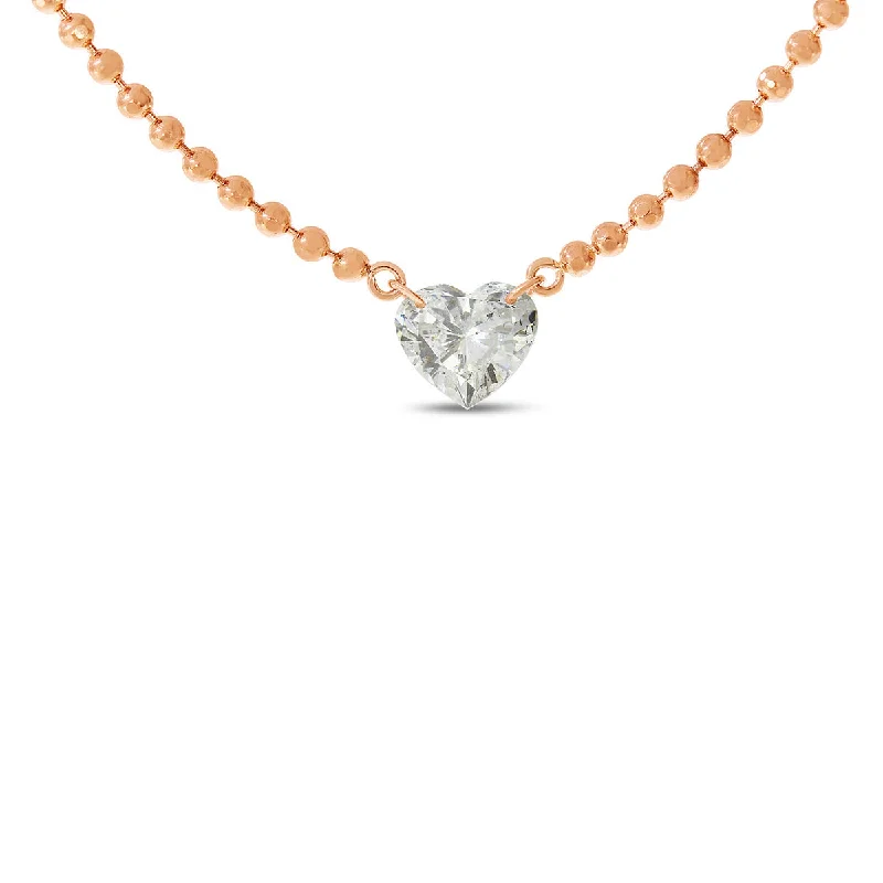 Women's necklaces playful-luxe-DASHING DIAMOND HEART MD NECKLACE P10362P-18