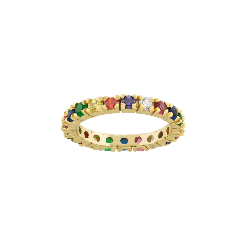 Women's rings arched-band-Rainbow Larsa Ring