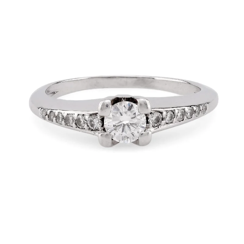 Women's engagement rings eternal-radiance-Modern French Diamond Platinum Engagement Ring