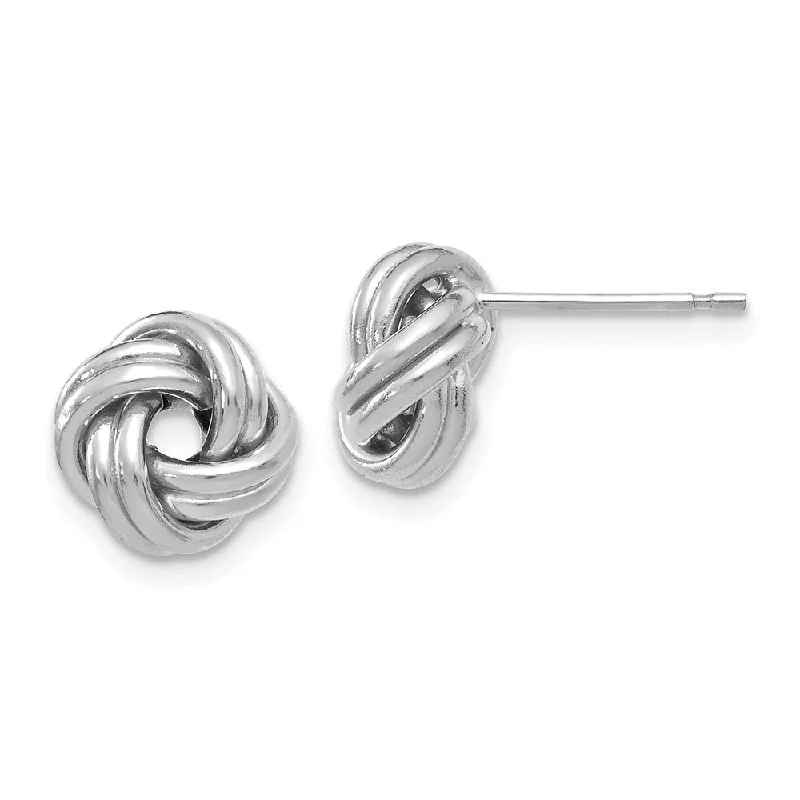 Women's earrings eternal-luxe-9.5mm (3/8 Inch) 14k White Gold Polished Love Knot Post Earrings