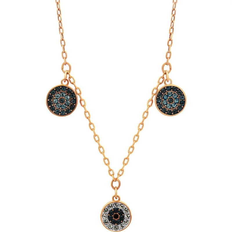 Women's necklaces soft-tone-Swarovski Women's Necklace - Luckily Rose Gold Plated with Three Crystal | 5429129