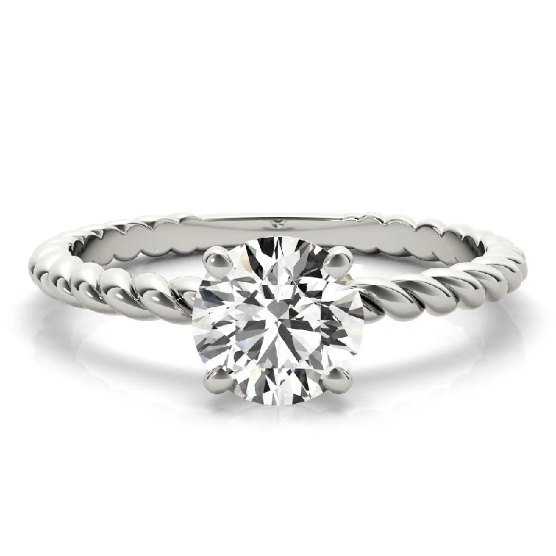 Women's engagement rings proposal-gleam-Eleanor Round Diamond Solitaire Engagement Ring