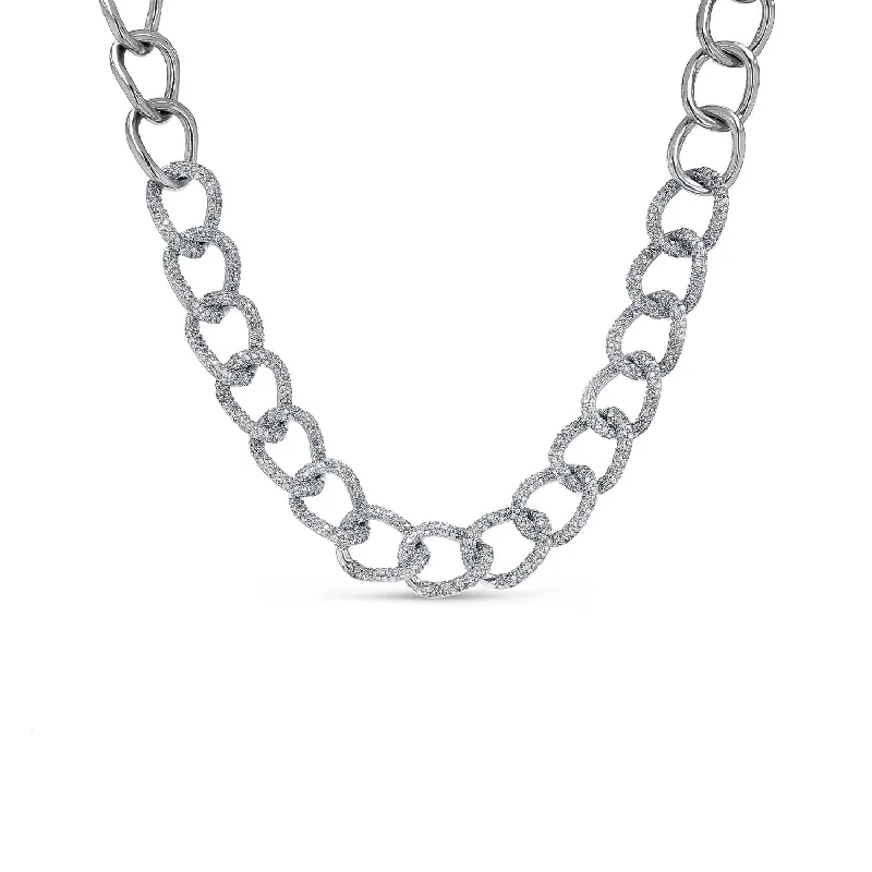 Women's necklaces festive-flair-Pave Diamond London Link Necklace - 17"  N0002912