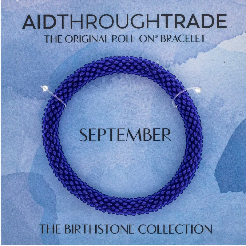 Women's bracelets crafted-gleam-<br> 8 inch Birthstone Roll-On® Bracelets <br> September