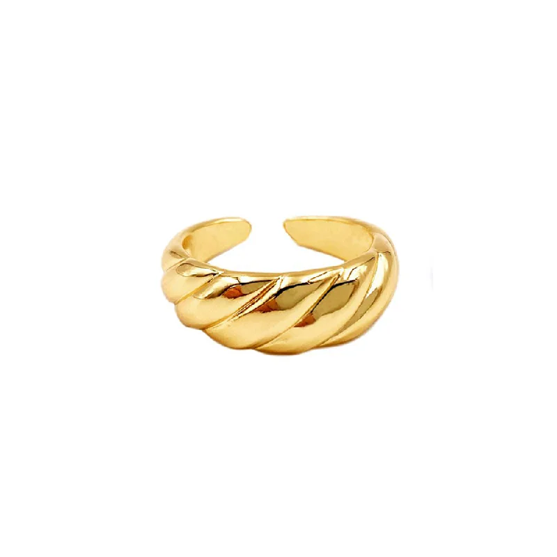 Women's rings subtle-twist-Croissant Ring