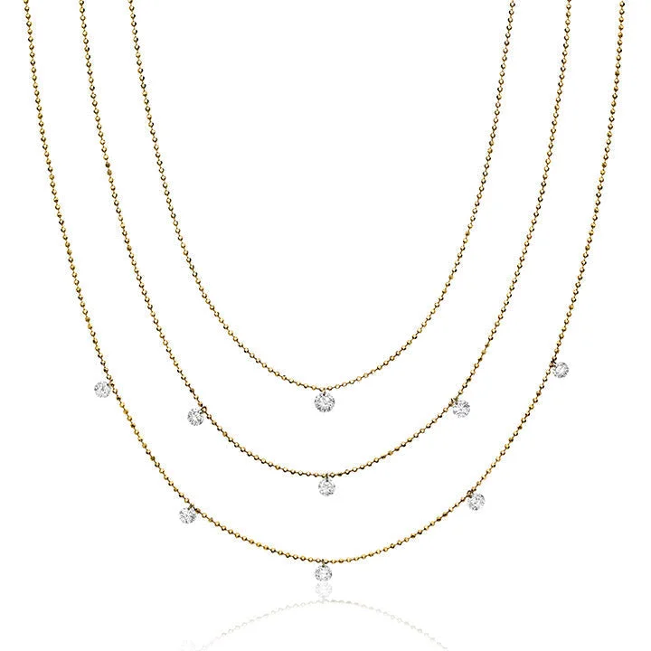 Women's necklaces arched-link-TRIPLE NECKLACE P10077