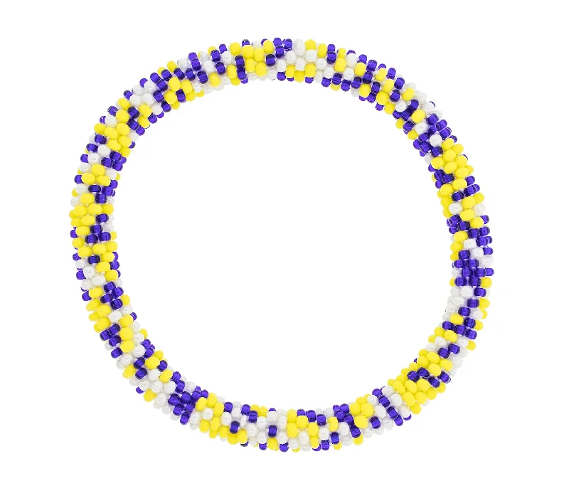 Women's bracelets radiant-edge-Game Day Roll-On® Bracelet <br> Yellow & Navy Speckled