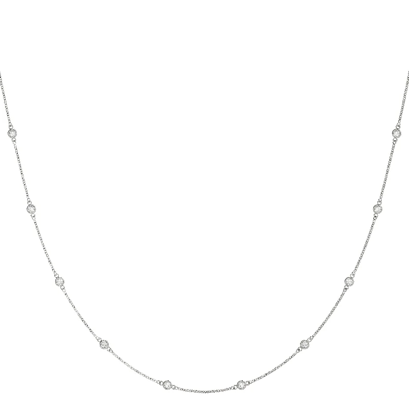 Women's necklaces playful-swirl-14K Gold Diamonds on a Chain Diamond Necklace