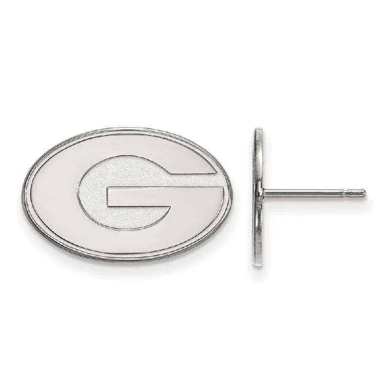 Women's earrings luminous-glow-Sterling Silver University of Georgia Small Initial G Post Earrings