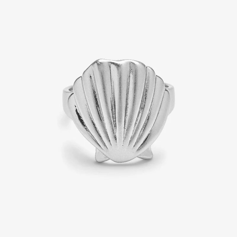 Women's rings playful-luxe-Flat Shell Ring