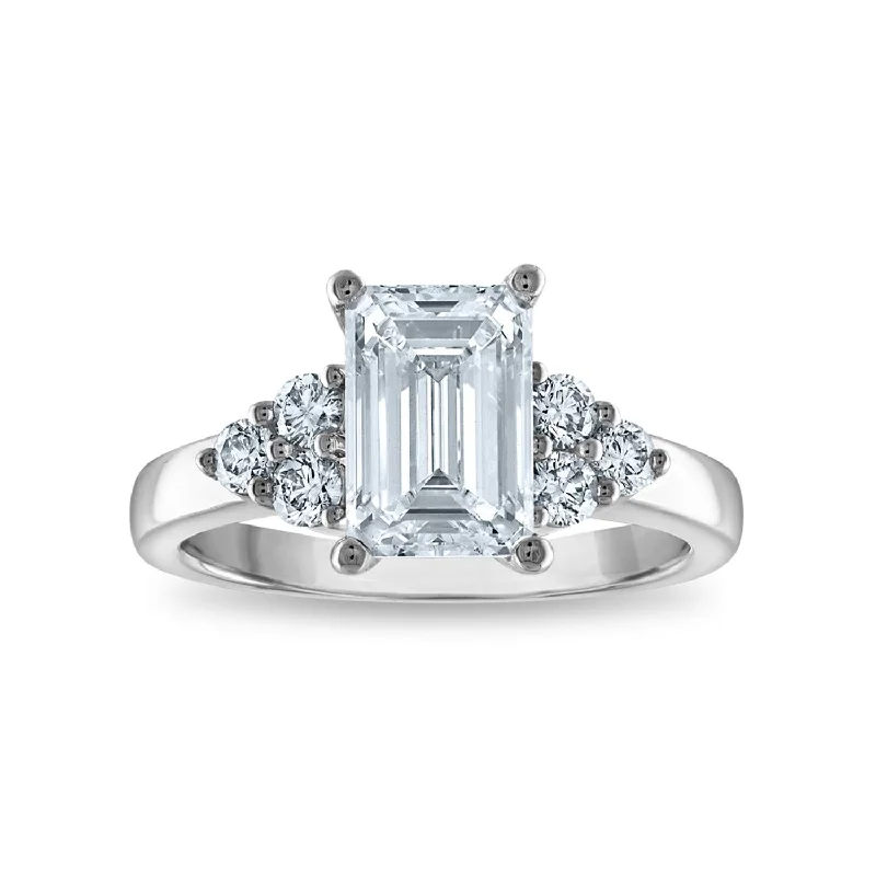 Women's engagement rings ornate-halo-Signature EcoLove Diamond Dreams 2-3/4 CTW Lab Grown Diamond Engagement Ring in 14KT White Gold