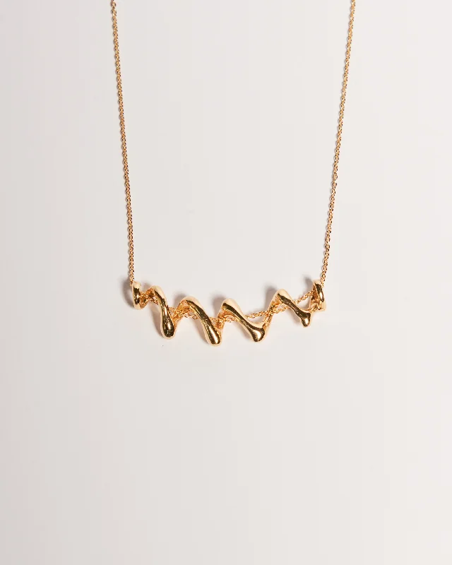 Women's necklaces night-spark-Spiral Insert Necklace, Solid Gold