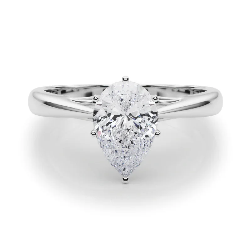 Women's engagement rings subtle-glam-Katerina Pear Diamond Solitaire Engagement Ring