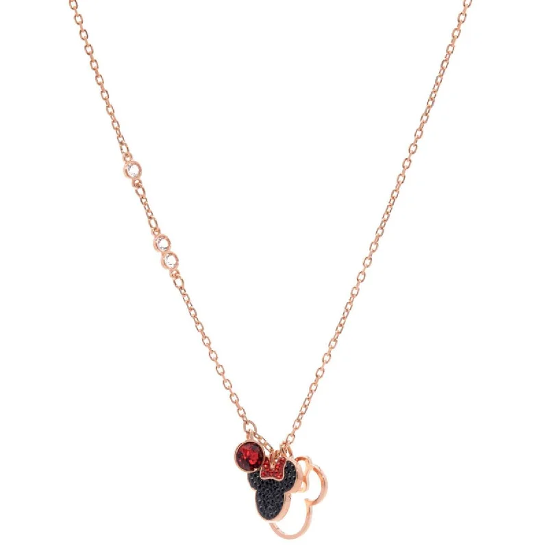 Women's necklaces airy-glow-Swarovski Women's Necklace - Mickey and Minnie Multi Colored Crystal Pendant | 5450951