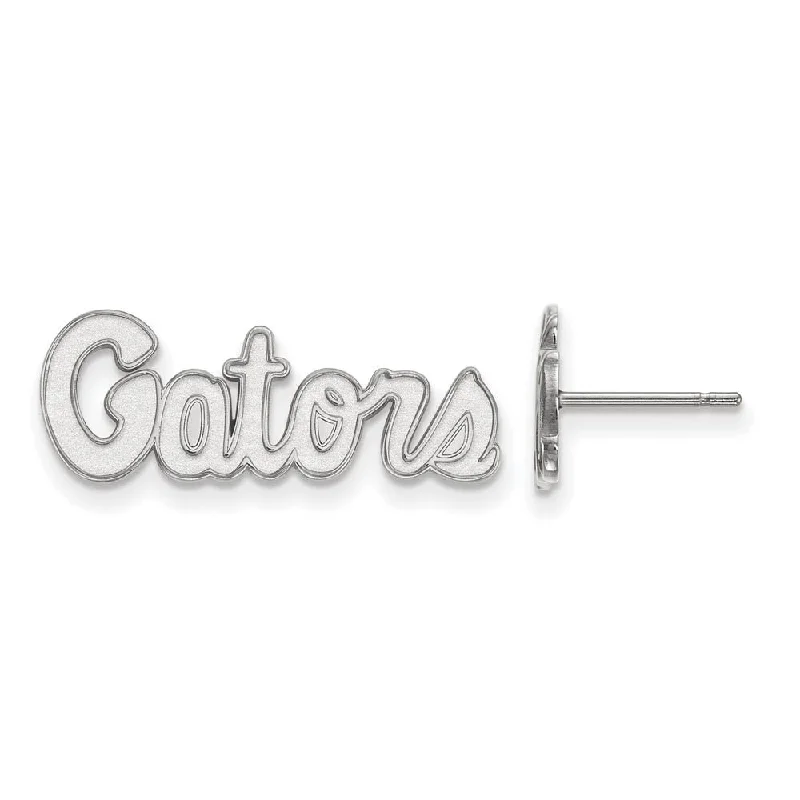 Women's earrings night-luxe-14k White Gold University of Florida XS (Tiny) 'Gators' Post Earrings