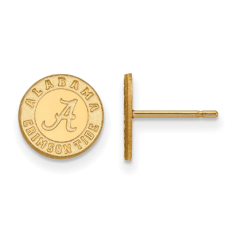 Women's earrings sculpted-stud-14k Yellow Gold University of Alabama XS (Tiny) Post Earrings