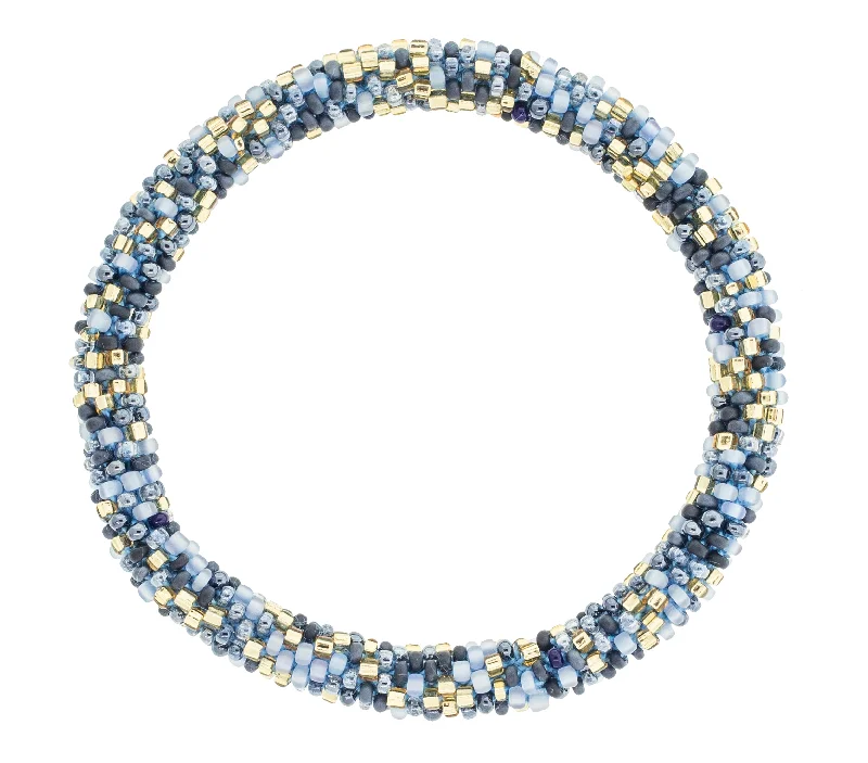 Women's bracelets velvety-platinum-8 inch Roll-On® Bracelet <br> Midnight Blue Speckled