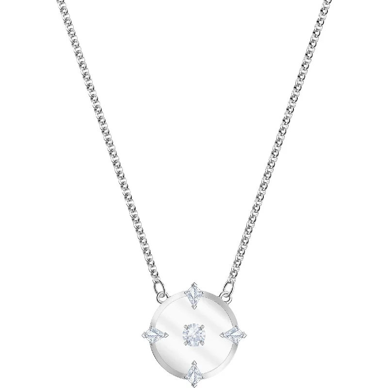 Women's necklaces night-spark-Swarovski Women's Necklace - North Rhodium Plated Crystals Glass Pendant | 5551796