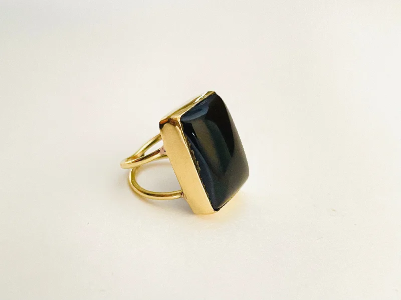 Women's rings lavender-amethyst-SALE Square  Onyx Ring