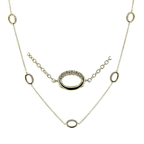 Women's necklaces night-spark-Necklace in 18k Gold with Diamonds LN4050