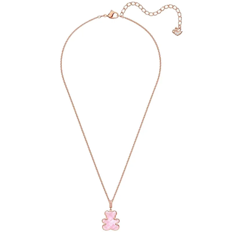 Women's necklaces night-luxe-Swarovski Women's Pendant Necklace - Pink Teddy Rose Gold Plating | 5409512