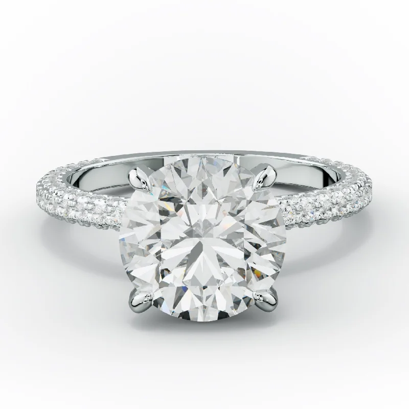 Women's engagement rings faint-rose-Sofia Round Diamond Engagement Ring