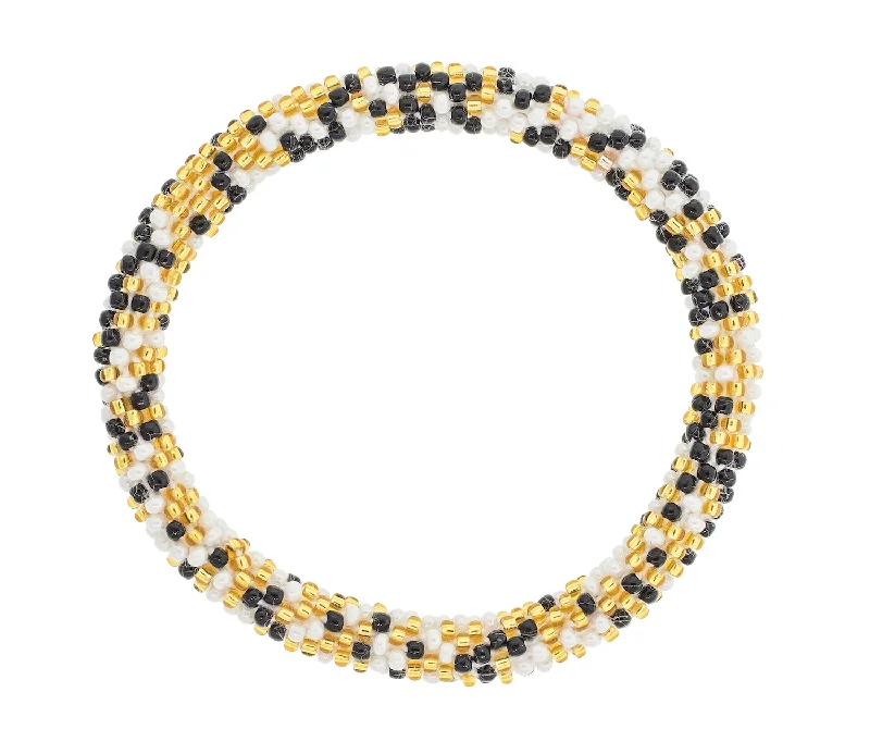 Women's bracelets delicate-zircon-Game Day Roll-On® Bracelet <br> Gold, White, & Black Speckled