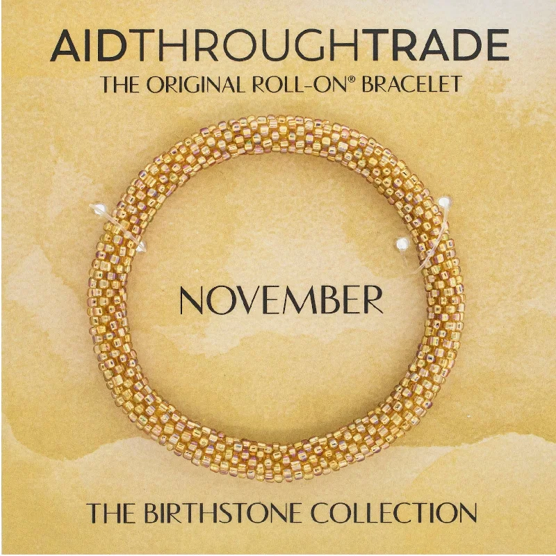 Women's bracelets elegant-heirloom-<br> 8 inch Birthstone Roll-On® Bracelets <br> November