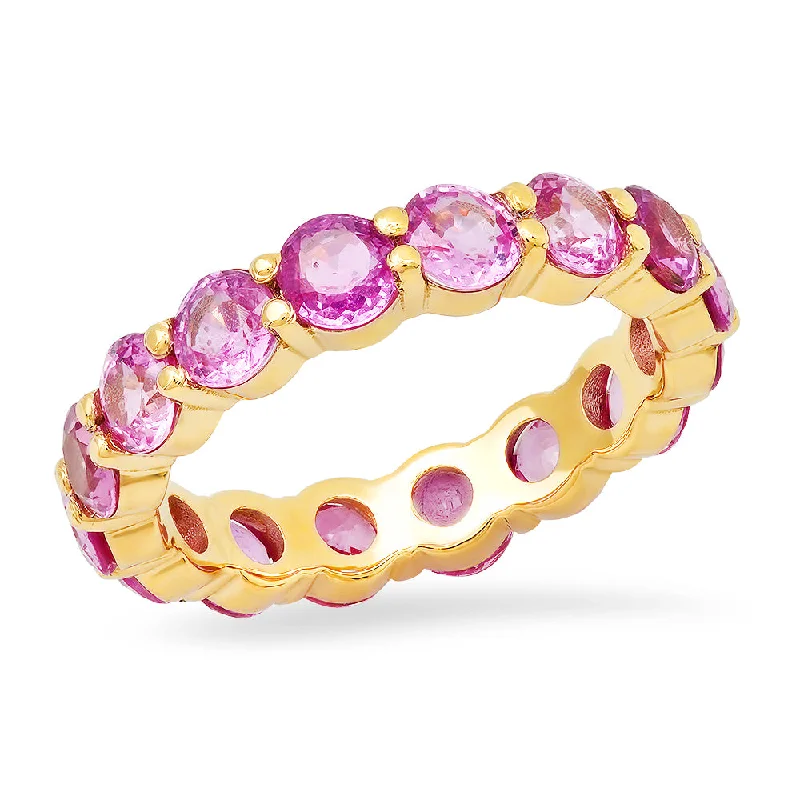 Women's rings tender-accent-Pink sapphire band