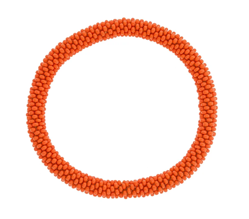 Women's bracelets hand-glossed-8 inch Roll-On® Bracelet <br> Solid Orange