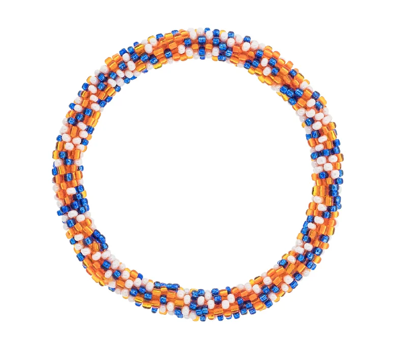 Women's bracelets opal-shimmer-Game Day Roll-On® Bracelet <br> Blue & Orange Speckled