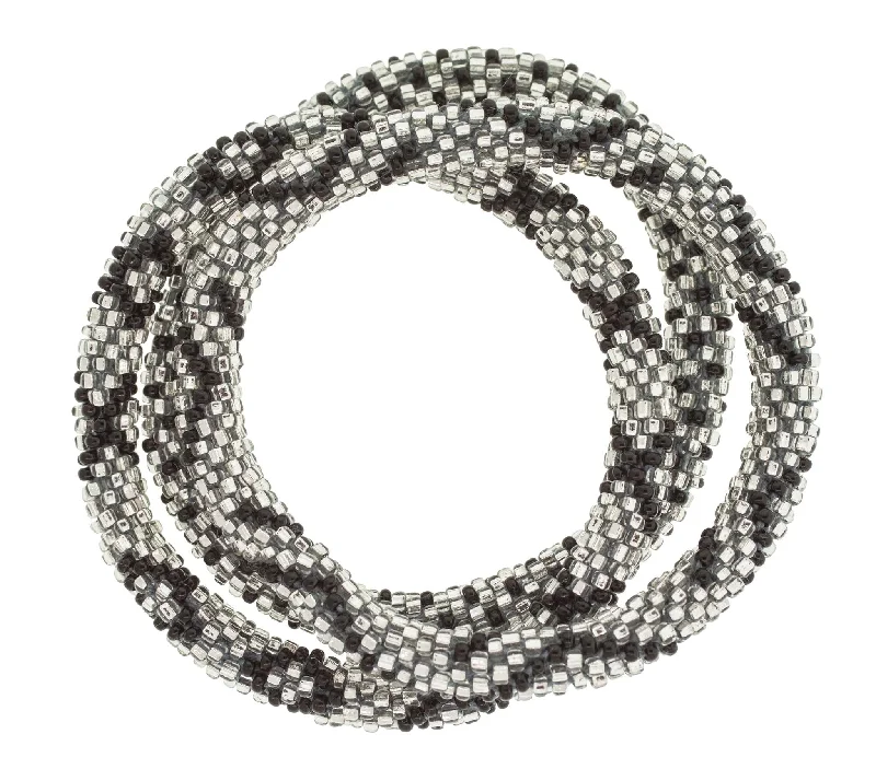 Women's bracelets floral-steel-8 inch Roll-On® Bracelets <br> Platinum