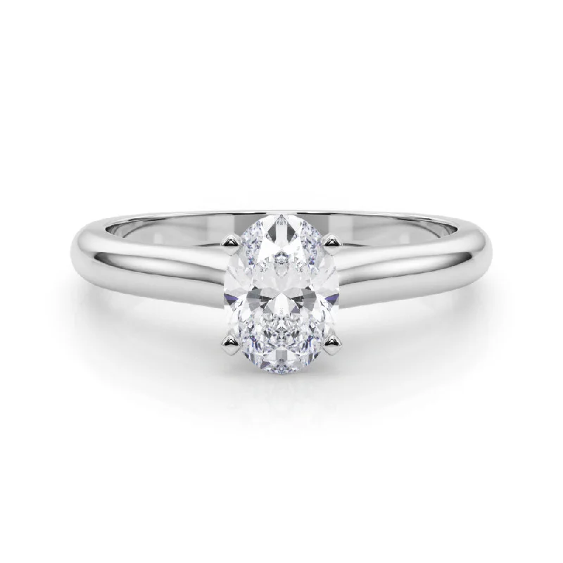 Women's engagement rings chic-titanium-Isabella Oval Diamond Solitaire Engagement Ring